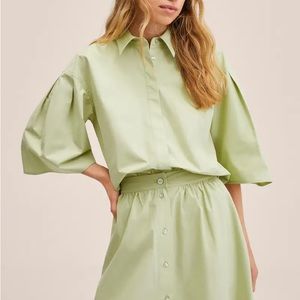 Mango Button Up Oversized Shirt